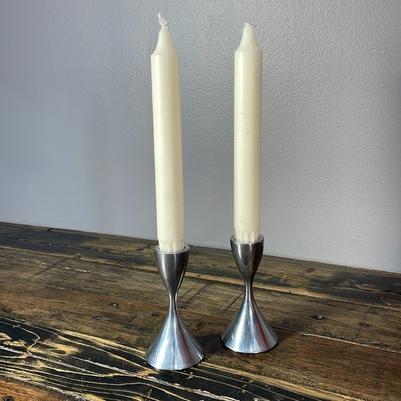 Umbra somewhat heavy pair of metal candle holders.  Super cute! - Picture 8 of 10